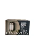 Hampton Bay Exterior Led Wall Light-black Finish-frosted Ribbed Glass-nib. Fixed Price $19.95.