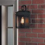 Hampton Bay 13 In. 1-LIGHT Black Outdoor Wall Lantern Sconce W/ Clear Glass. Fixed Price $56.17.