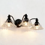 Vanity 3 Light 24'' Elegant Black For Vintage Bathroom Mirror Wall Lamp Fixture. Fixed Price $123.99.