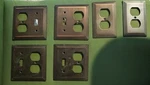 Amertac Brass Wall Plate Lot, 6 Pieces, TOGGLE/1 Duplex Combination Covers, Vi. Fixed Price $32.78.