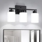 Black Bathroom Fixtures, Modern Vanity 3-LIGHT,. Fixed Price $72.99.