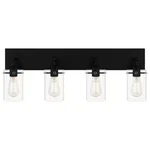 Hampton Bay Regan 29.25 In. 4-LIGHT Matte Black Bathroom Vanity. Fixed Price $71.20.