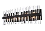 Black Modern Crystal Vanity Bathroom Hallway 10 Light Wall Sconce Fixture 36". Fixed Price $602.10.