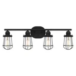 Hampton Bay Southbourne 28" 4-LIGHT Matte Black Vanity W/ Steel Cage Frame. Fixed Price $51.67.