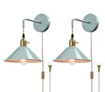 Sea Green Wall Sconce 2-PACK, Hanging Height-adjustable Lamp, Plug-in&ha.... Fixed Price $118.71.