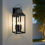 Letry Vintage Rectangle Waterproof Outdoor Wall Sconce E12 Black Iron Light. Fixed Price $92.25.