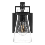 Home Decorators Clermont 5" 1-LIGHT Matte Black Bathroom Vanity Sconce W/ Glass. Fixed Price $18.99.