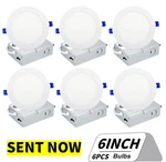 Recessed Lighting 6 Inch, Ultra-thin Led Ceiling Lights, 3CCT Canless Downlight. Fixed Price $37.50.