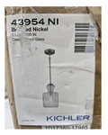 Kichler 43954NI Riviera 13.75IN Brushed Nickel 1-LIGHT Kitchen Pendant. Fixed Price $105.09.