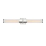 Artcraft Positano 2 Light Bathroom Vanity, Nickel/clear Ribbed - AC11773CN. Fixed Price $228.00.