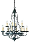 Hampton Bay Glasgow 12-LIGHT Burnt Sienna Hanging Chandelier 12112 029. Fixed Price $299.95.