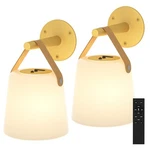 Tacahe Rechargeable Wall Sconce Set Of 2 Gold Battery-operated Cordless Lamps 3. Fixed Price $52.48.