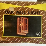 Oak Wall Light Single Watt Sconce Brass Finish Bronze Glass 5.25X9.5X5 Inch. Fixed Price $16.15.
