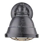 Golden Lighting 7312-BA1 Black Bartlett Single 6-1/2"W Bathroom Sconce. Fixed Price $109.99.