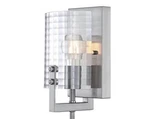 Westinghouse Wall Sconce Brushed Nickel W/ Curved Waffle Glass - New Open Box. Fixed Price $45.00.