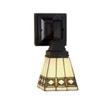 Meyda Lighting 5'W Diamond Mission Wall Sconce, Beige Green Avocado - 48191. Fixed Price $264.55.