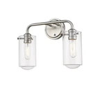 Delaney 2-LIGHT Bathroom Vanity In Brushed Nickel. Fixed Price $120.00.