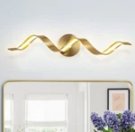 Modern Led Bathroom Vanity Light 32 Inch 20W Spiral Design Gold Wall Fixture. Fixed Price $54.99.