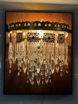 Vintage Hollywood Regency Crystal Prism Wall Sconce Lamp Filigree Brass Mcm. Fixed Price $249.99.