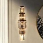 5-LIGHT Modern Sconce Crystal Vanity Lighting Wall-black. Fixed Price $208.60.