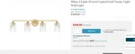 Capital Lighting 120541CG-422 Milan Iced Glass Bath Vanity Wall Mount, Gold. Fixed Price $125.00.