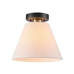 Globe Electric 1-LIGHT Semi-flush Mount Ceiling Matte Black, Brass Accents. Fixed Price $71.23.
