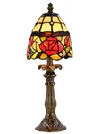 Dale Tiffany TA70711 Enid Lamp, Antique Brass Art Glass Shade, 16.00X5.75X5.75. Fixed Price $112.58.