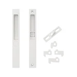 Brixwell Flush Mount Patio Door Handle Set With Cams Keeper White Finish. Fixed Price $14.18.
