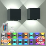 Surpalig Rgb Led Wall Sconces Set Of 2, 16 Colors, 6000MAH, Room Decor Lights. Fixed Price $67.00.