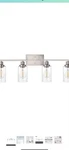 Kichler 45887NI Winslow 300W Vanity 4-LIGHT Bathroom With Clear Seeded Glass. Fixed Price $95.00.