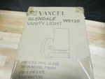 Vaxcel Glendale 1 Light Satin Nickel Bathroom Wall Fixture. Fixed Price $50.00.
