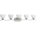 Progress Lighting Laird 41-5/8 In. 5-LIGHT Brushed Nickel Etched Glass Vanity. Fixed Price $34.99.