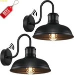 2-PACK Dusk To Dawn Outdoor Wall Sconces Farmhouse Gooseneck Matte Black. Fixed Price $79.00.