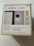 Allen + Roth Heacock Wall Sconce Bronze Finish And Clear Glass Shade 5024120. Fixed Price $48.10.