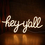 Hey Y'all Led Neon Signs Hello Reusable Letter Light Up Southern Sayings Deco.... Fixed Price $42.34.
