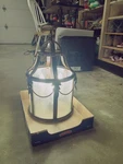World Imports Medici Collection 3-LIGHT Wall Lantern In Oxide Bronze Seedy Glass. Fixed Price $349.00.