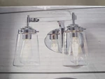 Alan+roth 2 Light Vanity Bar Polished Chrome Finish Clear Glass Shades Wyatt New. Fixed Price $57.52.