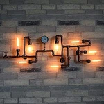 Litfad Industrial Wall Sconce Vintage 47" Multi Lights Farmhouse W.... Fixed Price $277.92.