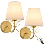 Passica Decor Hardwired Glod Bow Wall Sconces Set Of 2, Industrial Vintage Go.... Fixed Price $138.48.