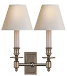 Visual Comfort 2212AN-L French Library Light 12" Tall Wall Sconce Antique Ni. Fixed Price $280.00.