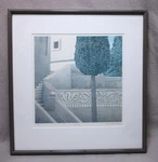 George Tzannes Original Lithograph Steps At Myrtidia Monastery, Kythera Greece. Fixed Price $149.00.