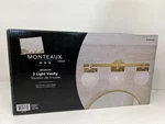 Monteaux Lighting Brooklyn 24 In. 3-LIGHT Gold Vanity White Swirl Glass. Fixed Price $49.99.
