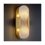 13.8 Inch Brass Alabaster Sconces, Indoor Marble Wall Lighting, Alaba.... Fixed Price $253.67.