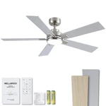 Wellspeed 52" Modern Ceiling Fan W/ Lights & Remote, Brushed Nickel, 6-SPEED. Fixed Price $129.18.