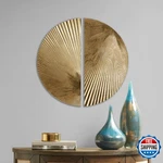 Madison Park Gold Leaf Half Moon Wall Cor Set - Dimensional Art 13.75X27.5". Fixed Price $112.22.