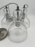 Country 3 Westinghouse Hanging Pendant Lights Bubble Glass Handblown Nickel. Fixed Price $89.99.