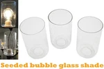 3 Pack Seeded Glass Shade Clear Bubble Cylinder For Light Fixture Pendant Wall. Fixed Price $43.99.