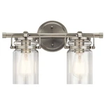 Kichler 45688NI Brinley 2 Light 16" Wide Bathroom Vanity - Brushed Nickel. Fixed Price $60.99.