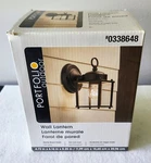 Portfolio Outdoor Wall Lantern Matte Black Finish & Clear Glass #0338648 Vgc. Fixed Price $19.95.