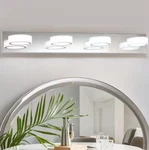 Jusheng 32 In. 4 Light Chrome Led Bathroom Vanity Bar W/ Dimmable 5500K. Fixed Price $64.99.